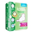 thumbnail image 3 of Toallas femeninas Kotex Naturals anatómica flujo abundante con alas 40 pzas, 3 of 6