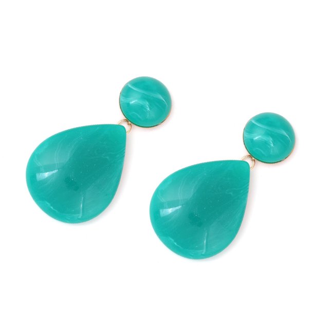 Pendiente de Resina Gota sweethay Verde Tamaño Compacto