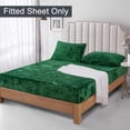 thumbnail image 2 of Sábana bajera ajustable PHF Truly Velvet King Size, color verde esmeralda, 2 of 8