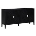 thumbnail image 5 of Sideboard with circular design and round handle for kitchen, living or dining room in retro style adds warmth and storage, 5 of 6