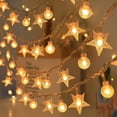 thumbnail image 1 of Cadena de luces LED solares para Navidad, vacaciones, carpa para acampar al aire libre, dosel, decoración de bodas, luces de estrellas, luces de bola redondas, 1 of 5