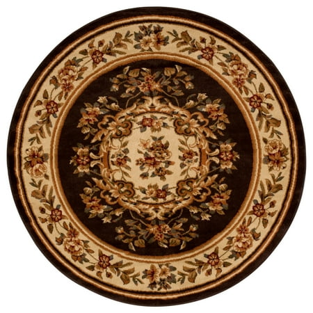 Chocolate Antique Round Rug - Nourison Mariposa Chocolate Round Rug - 5'3 x 5'3