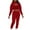 Red, variant on RQYYD Womens 2 Piece Sweatsuit Outfits Long Sleeve Cutout Hoodies Cropped Tops Drawstring Pants Tracksuit Lounge Set with Pockets Comfy Sets for Women