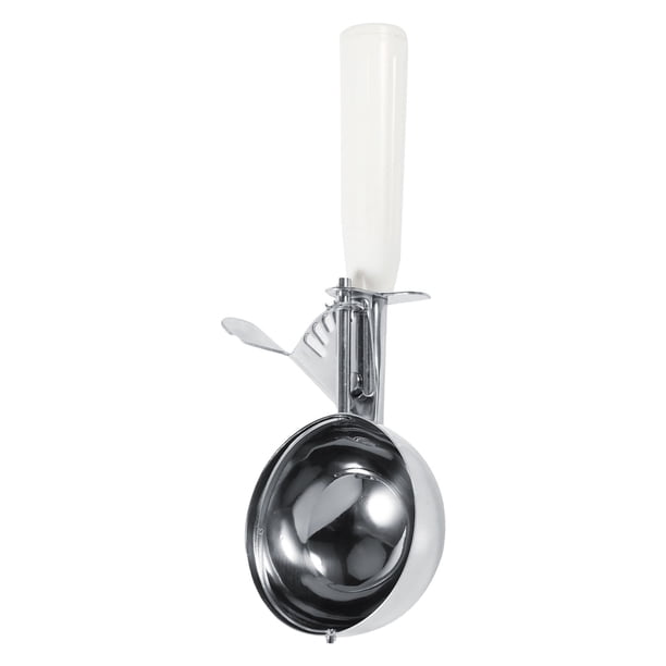 Cuchara Para Helado, Cuchara De Acero Inoxidable De 8 Cm Con De Plástico, Diseño Antideslizante Y Cómodo, Fácil De Usar, Ideal Para El Hogar, Cafeterías Y Restaurantes.