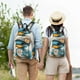 thumbnail image 4 of Disketp Cute Sunflower Blue Duck print Canvas Backpack Lightweight Travel Daypack Student Rucksack Laptop Backpack-Medium, 4 of 5