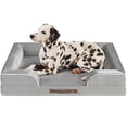 thumbnail image 1 of Cama ortopédica Codi para perros grandes con espuma viscoelástica impermeable y funda extraíble color gris, 1 of 5