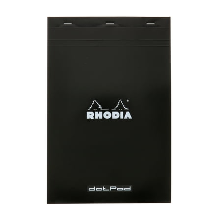 Rhodia dotPad Grid Pad, Soft Bound, Black, 8.25" x 12.5"