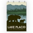thumbnail image 3 of Lake Placid, New York, The Adirondacks, Grizzly Bears, Vector (36x54 Giclee Gallery Art Print, Vivid Textured Wall Decor), 3 of 3
