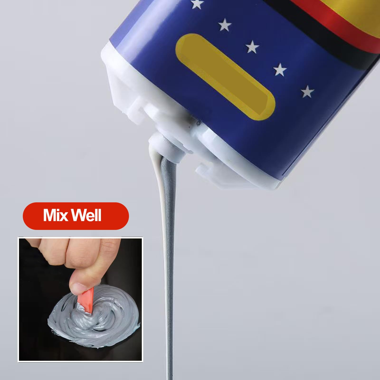 Industrial Grade Stainless Steel Casting AB Rubber, Strong Casters Glue, Metal Repair Glues, Casting Repair Glue, High Temperature Resistant Welding for Metal,Plastic, Ceramic, Wood(3 Set)