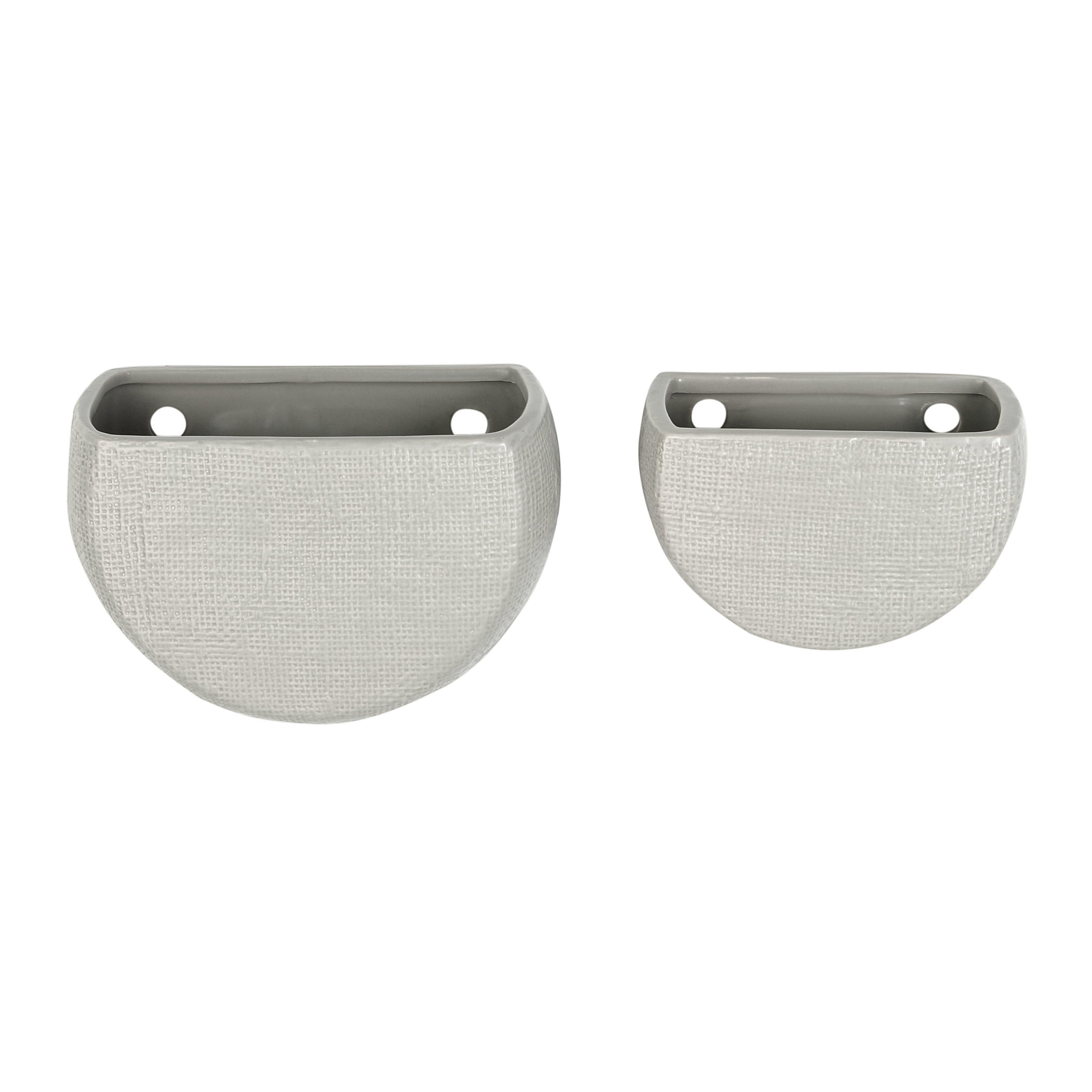 Main + Mesa Stoneware Wall Planters, Set of 2