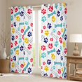 thumbnail image 2 of Erosebridal Cat Dog Print Black Out Curtains for Girl, Kawaii Cartoon Curtains Pack of 2 (42x63 Each), 2 of 6