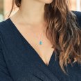thumbnail image 4 of Gem Stone King 925 Sterling Silver Swiss Blue Topaz and White Lab Grown Diamond Pendant Necklace for Women (3.65 Cttw, Gemstone Birthstone, with 18 inch Chain), 4 of 5