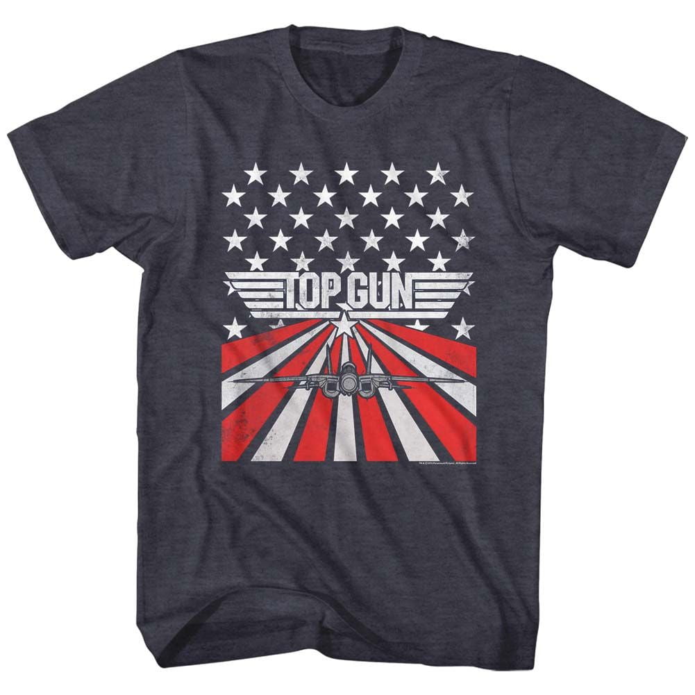 TOP GUNSTARS & STRIPESNAVY HEATHER ADULT S/S TSHIRTM