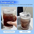 thumbnail image 4 of 2 Pieces 450ml Glass Mug with Lid and Straw, Waterproof Design Coffee Mug, Travel Mug, Iced Coffee Mug, Drinking Glass, 4 of 4