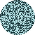 thumbnail image 1 of Ahgly Company Machine Washable Indoor Round Transitional Medium Teal Green Area Rugs, 8' Round, 1 of 7