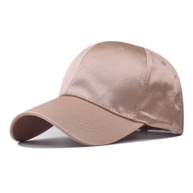 Male Female Neutral Summer Satin Solid Baseball Caps Adjustable Hat Visors