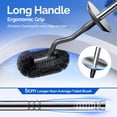 thumbnail image 4 of Hamitor Toilet Brush and Holder Set: 304 Stainless Steel Rustproof Toilet Scrubber with Under Rim Deep Cleaning Curved Bristle - Bathroom Cleaner Brush fo, 4 of 7