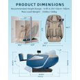 thumbnail image 3 of FELIDOMUS Full Body Zero Gravity Massage Chair with Body Scan, 4D Intelligent Shiatsu Strecth Massage, SL Track Massage, Back/Leg Heated, AI Voice Control and Bluetooth,Blue, 3 of 7