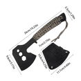 thumbnail image 2 of Small Outdoor Camping Hatchet with Built-in Hex Wrench, Portable Tool Axe Equipped with Protective Sheath, Practical Tool for Wood Splitting Bushcraft Backpacking Outdoor Use, 2 of 5