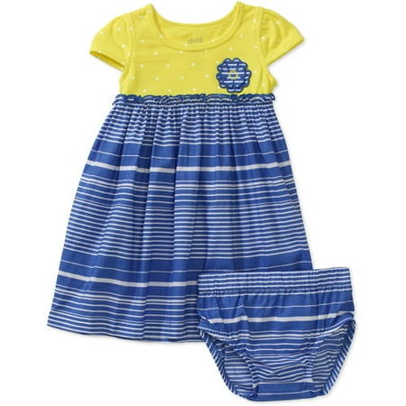 Child of Mine by Carters Baby Girls' 2-Piece Mixed Print Dress and Bloomer Set