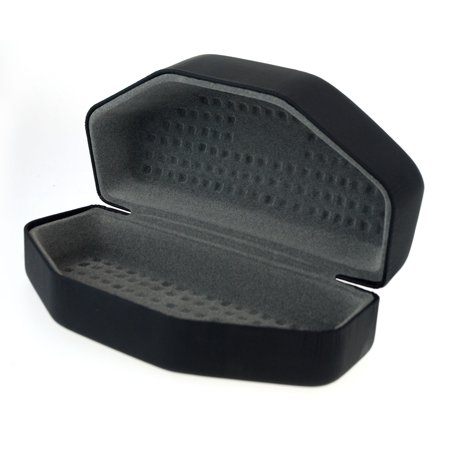 Black Angular Octagonal Futurist Matte Clam Shell Eyewear Hard Case ...