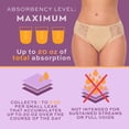 thumbnail image 6 of 1-Pack Women's Wearever Bikini Mid-Rise Maximum Absorbency Reusable Bladder Control Panties, 6 of 6