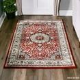 MDA Rug Imports Hollywood Collection Floral Area Rug Burgundy 3'9'' X 5