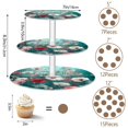 thumbnail image 3 of 3-Tier Acrylic Cupcake Stand Sturdy Dessert Display Cupcake Tower Cupcake Holder for Party Wedding Outdoor Picnic Beautiful Floral Pattern, 3 of 8