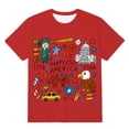thumbnail image 4 of GDREDA T-Shirt Graphique Patriotique à Manches Courtes pour Garçons Jeunes Enfants Chemise Décontractée Confortable Rouge, 6-7 Ans, 4 of 4