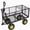 Black, variant on 3-in-1 Oversized Steel Garden Cart 880 Lbs Heavy Duty Pullable Mesh Utility Cart with Removable Liner for Lawn Patio and Landscaping Green/Black/Gray