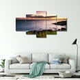 thumbnail image 3 of TISHIRON 5PCS Framed Canvas Wall Art Set,60"x32" Hawaii Sunset Landscape Canvas Art Decor, 3 of 7