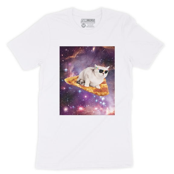 Function - Pizza Galaxy Cat Surfing Men's Fashion T-Shirt