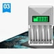 thumbnail image 3 of Battery Charger With 4 Slots Smart Battery Charger For Aa / Aaa Nicd Nimh Rechargeable Batteries Lc, 3 of 5