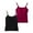 Black+Wine Red, variant on Women's Basic Solid Camisole Adjustable Spaghetti Strap Tank Top