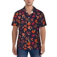 thumbnail image 5 of KLL Men's Hawaiian Shirt Short Sleeve Button Down Beach Shirts-Autumnal Forest, 5 of 6