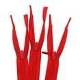 thumbnail image 2 of Invisible (Conceal) 23" Inches YKK Nylon Zippers - Hot Seasonal Colors for Clothes, Crafts & Sewing Projects - Made in The United States (12 Zippers Per Pack) (Atom Red 820), 2 of 2