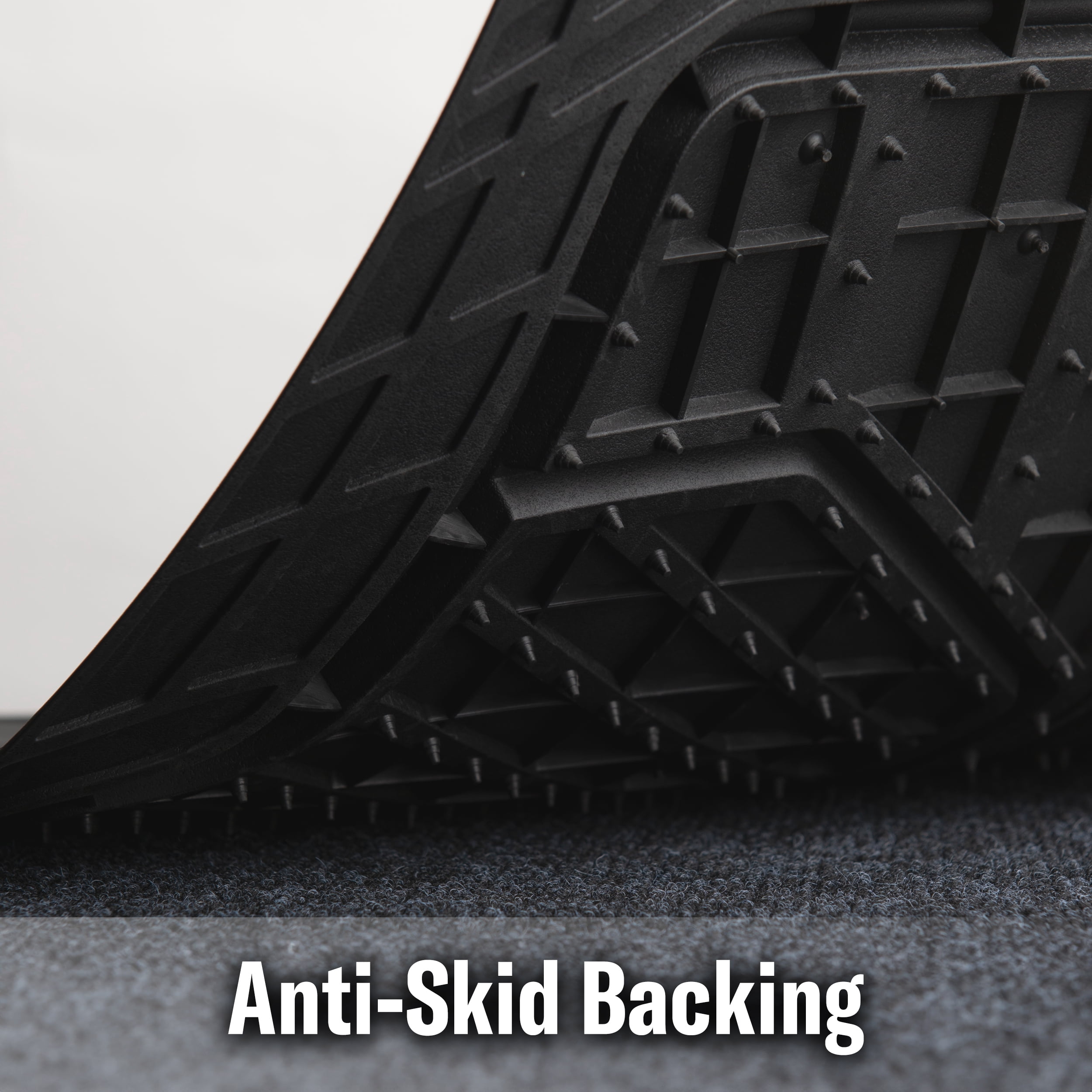 Genuine Dickies 3 Piece Durasport Black and Red Rubber Floor Mat, 80037WDC