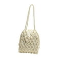 thumbnail image 4 of Bolso de hombro con cuentas, informal, ligero y portátil, ideal para ir de compras o como regalo de cumpleaños. Blanco, 4 of 8