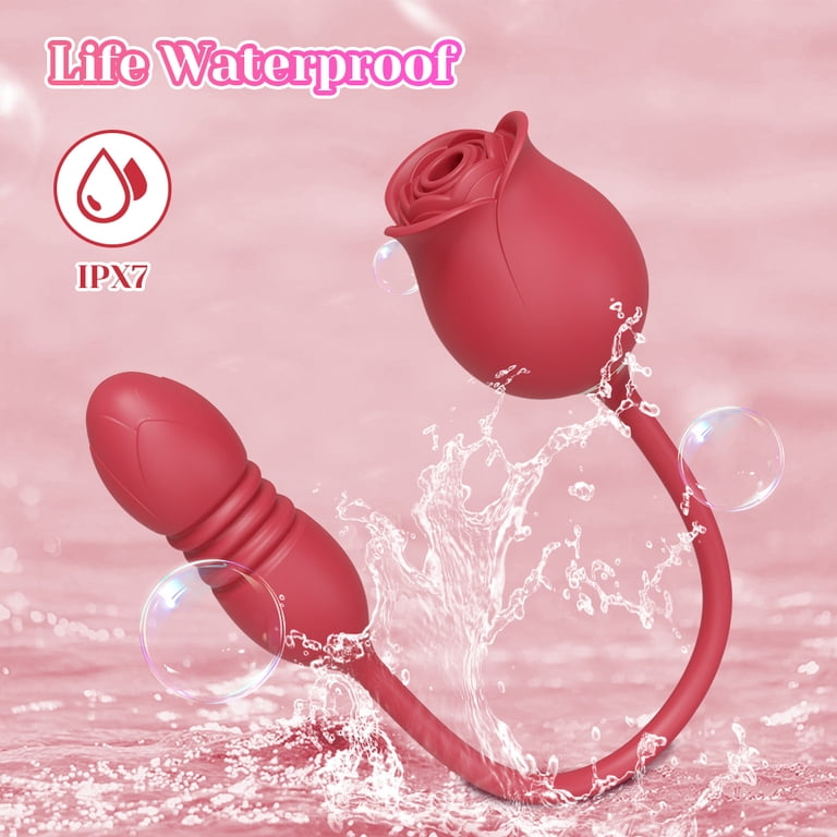 twin rose thrusting g spot vibrator Amazon.com: Rabbit Vibrator for Women,Rose Clitoral G Spot Nipple 10 Tongue  Licking & Vibrating Waterproof Double Stimulation Adult Sex Toy & Couples  Pleasure : Health & Household main image 1