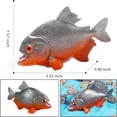 thumbnail image 2 of 1/4pcs Boys Lifelike Grey Landscape 2.55*1.57*0.98 Inch Fish Tank Miniature Fish Figures Piranha Figurines Fake Piranha Model Small Piranha Figures 1PCS, 2 of 8