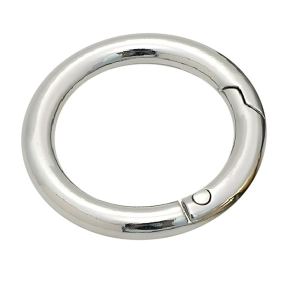 1.3 Inch Metal Spring O Rings Clip Keychain, Round Carabiner Clips Keyrings Snap Hook Buckle, Purse Shoulder Bag Chain Rings Clip Replacement Paracord Keychain Lanyard