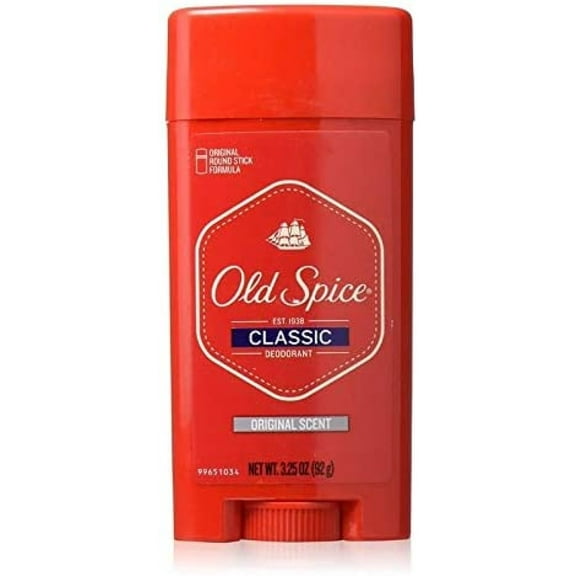 Old Spice Classic Deodorant Stick, Original 3.25 oz (Pack of 7)
