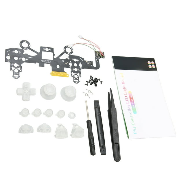 Kit de botones LED para controlador P, accesorios de cara de pad D iluminados para pad PD Kit de botones LED para P Diseño elevado