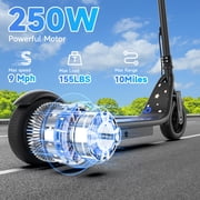 Electric Scooter for Kids Ages 6–14, 250W Motor, Up to 10 Miles Range, 9 MPH, Lightweight Foldable Kids Electric Scooter for Boys/Girls
