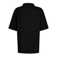 thumbnail image 4 of Nestiefly Women Golf Shirt Polo Shirts for Women Short Sleeve Button Lapel Collared Summer Tops Casual Work Blouses Tees Black L, 4 of 5
