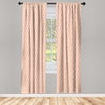 thumbnail image 3 of Ambesonne Paris Curtains, Eiffel Tower Pattern, Pair of 28"x84", Pale Yellow Dark Coral, 3 of 5