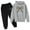 Dark Gray, variant on WOYY Girls Casual Outfits 2 Piece Bow Hoodie Jogger Sweatpants Tracksuit, Sizes 3-4T