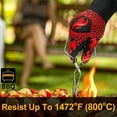 thumbnail image 2 of 1472 ° F heat-resistant oven gloves, used for grilling, baking, welding, cooking, silicone anti slip oven gloves, 2 of 6