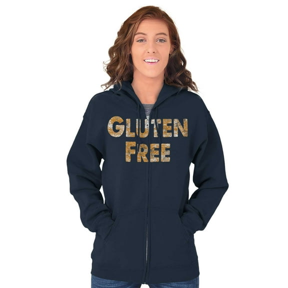 Gluten Free Bread Carbs Healthy Zip Up Hoodie Men's Women's Brisco Brands S