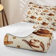 thumbnail image 4 of Homewish Western Cowboy Hot Quilt King,Vintage Stars King Coverlet Set,Brown Cream,3pcs, 4 of 7